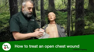 How to treat an open chest wound. Basic first aid advice on how to treat an open chest wound.