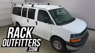 Chevrolet Express Van with Rhino-Rack Vortex RL150 3 Bar Roof Rack