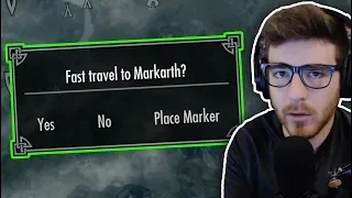 Can you beat Skyrim Fast-Travel with unlimited Run Speed?