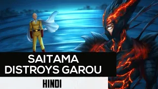 SAITAMA DISTROY GAROU'S HAND I ONE PUNCH MAN MANGA CHAPTER 162 REVIEW HINDI