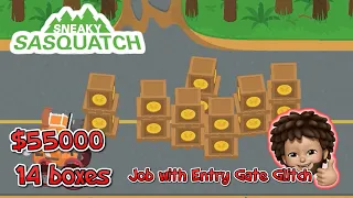 Sneaky Sasquatch - Full Walkthrough on $55000 14 boxes Steal using Job with Gate Glitch