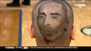 Kid shaves Kobe's face into his hair