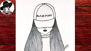 Девушка В Кепке BLACKPINK | Как Нарисовать Девушку В Кепке BLACKPINK | Рисунок Карандашом