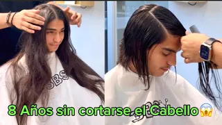 Transformación Asombrosa 😱 | Como cortar cabello largo masculino #tutorial #hairstyle #hair