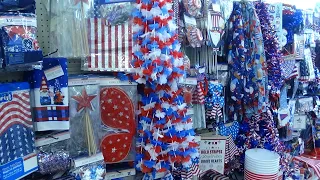 Dollar Tree Walk-thru| 4th of July 2024  Decor| Shop with me