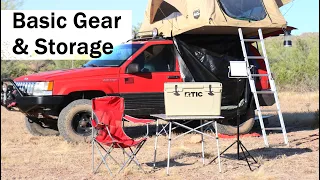 Basic Camp Gear and Storage