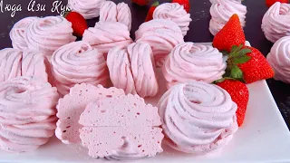 🍓 Strawberry marshmallow recipe. How to make marshmallow. Homemade marshmallow.