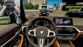 City Car Driving - BMW M5 CS F90 [Steering Wheel Gameplay]