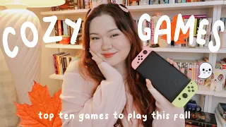 top 10 COZY GAMES you need to play this fall | nintendo switch new releases 🍂🎮