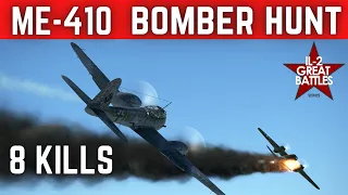 IL 2 Sturmovik / Me 410 / Cinematic /  Bomber Hunt (8 kills)