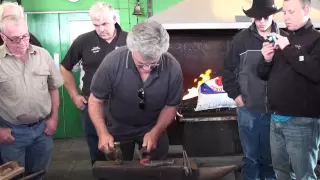 Bob Marshal and Dave Ducket make a caulk and wedge.