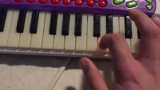 playing Ievan polkka on cheap piano