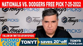 Washington Nationals vs. LA Dodgers 7/25/2022 FREE MLB Picks and Predictions on MLB Betting Tips