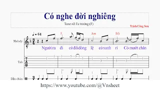 sheet Có nghe đời nghiêng Tone nữ