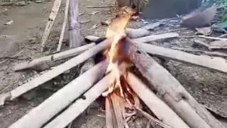 PRIMITIVE FIRE MAKING || HOW TO START A FIRE IN SURVIVAL SITUATION