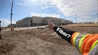 Prepping to pull fiber into warehouse (part 1)