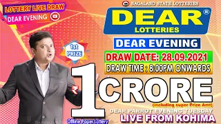 LOTTERY LIVE DEAR EVENING 8:00PM 28.09.21 NAGALAND LOTTERY LIVE DRAW LOTTERY SAMBAD LIVE FROM KOHIMA