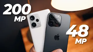 200MP Vs 48MP! Redmi Note 12 Pro+ Vs iPhone 14 Pro Camera Comparison