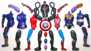 MERAKIT MAINAN VENOM VS SPIDERMAN AND THANOS VS CAPTAIN AMERICA - SUPERHERO AVENGERS