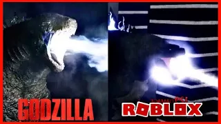 Godzilla 2014 Atomic Breath Scene Movie Vs Kaiju Universe Recreation | Roblox Kaiju Universe