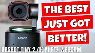BEST AI Powered Webcam OBSBOT Tiny 2 4K30 PTZ Full Review & Software Tour