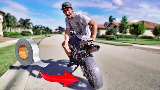 Drift SuperMoto With Duck Tape Tires!