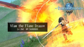 [ToramOnline!] - Some wild battle against Vlam the Flame Dragon (Some Dual Wield Gameplay)