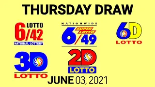 Lotto Result June 3, 2021 - Thursday Draw (2D, 3D, 4D, 6/45, 6/55)