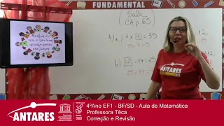 4ºAno EF1 - BF/SD - Aula de Matemática -  Professora Têca - Correção e Revisão