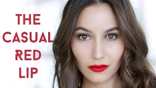 Everyday Casual Red Lip Makeup Tutorial