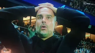 Pep Guardiola Reaction for Messi Goal vs Man City