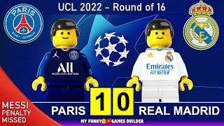 PSG vs Real Madrid 1−0 • Champions League 2022 • Messi Penalty Fail • Goals Hіghlіghts Lego Football