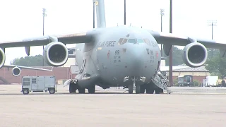 C-17 military aircraft fly over Charleston, SC for training exercise (WCIV)