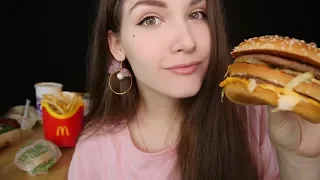 ASMR McDonalds 🍔 (EATING SOUNDS)  🍤 | АСМР 🍟 Итинг, поедание 🍗 Макдональдс 🥤