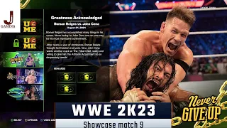 WWE 2K23 Showcase match 9 complete all objectives Summerslam Roman Reigns VS John Cena