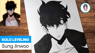 How to draw Sung Jin Woo from Solo Leveling - Easy Drawing Tutorial