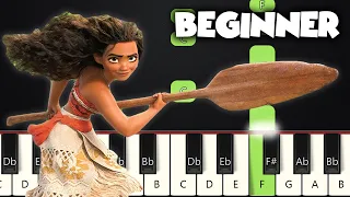 How Far I'll Go - Moana | BEGINNER PIANO TUTORIAL + SHEET MUSIC by Betacustic