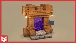 How to Build a Medieval Nether Portal in Minecraft #short