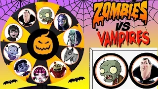 Zombies VS Vampires Halloween Spinning Wheel Game Punch Box Surprises
