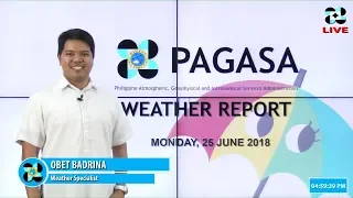 Public Weather Forecast Issued at 4:00 PM June 25, 2018