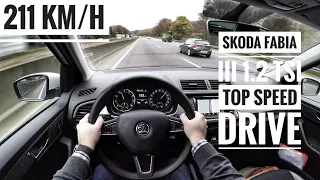 Skoda Fabia III 1.2 TSI (2017) - POV on german Autobahn - Top Speed Drive