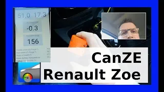 🔴 eDrive CanZE App in Renault Zoe Q90 for checking internal data like DC charging power 🚘⚡ #eDrive