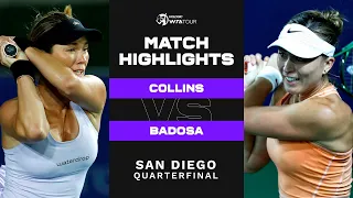 Danielle Collins vs. Paula Badosa | 2022 San Diego Quarterfinal | WTA Match Highlights