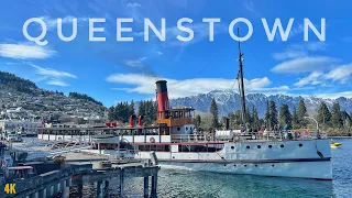 Spring in Queenstown Sep 2023 | Queenstown City Centre Walking Tour | New Zealand Walking Tour 4K