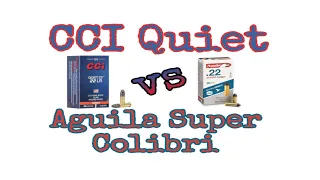 How Quiet is Quiet? CCI Quiet vs Aguila Super Colibri #cci #aguila #22lr