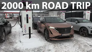 #80 Nissan Ariya 87 kWh FWD road trip to Arctic Circle part 1