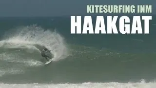 Kitesurfing in Haakgat, Cape Town - Big waves - Jan 2011