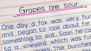 Grapes are sour story in English || English short story ||