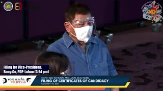 Sen. Bong Go file his COC for VP | and PRD announces his Retirement