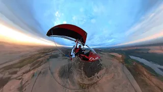 Flying Flexwing: Sunset over Winter Hill